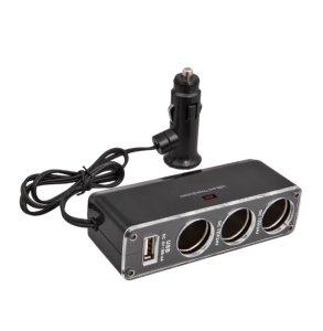 Szivargyujtó elosztó 3port, USB