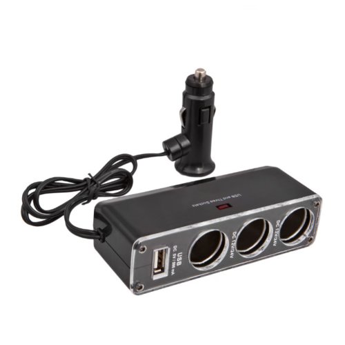 Szivargyujtó elosztó 3port, USB