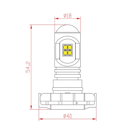 PSX24W led izzo 2