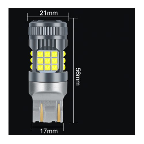 T20 W21/5w led fehér CANBUS EXTRA 2db - Image 7