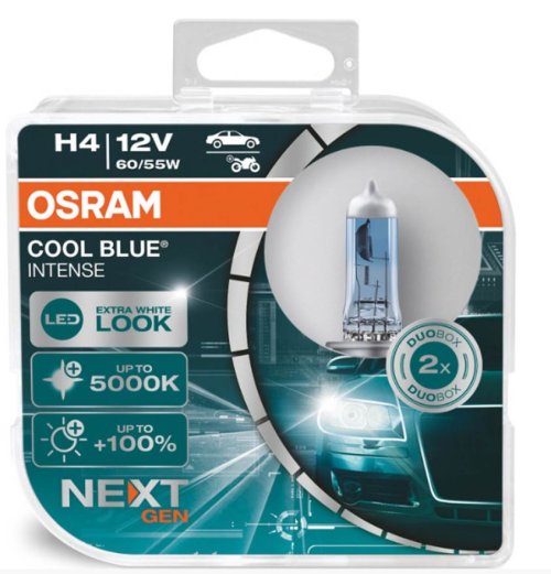 Osram Cool Blue Intense NextGen 5000K +100% H4 60/55w 2db