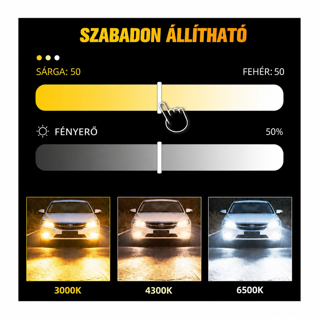 H11 Smart LED szett Bluetooth APP vezérléssel 7 H11 Smart LED szett Bluetooth APP vezérléssel - Image 7