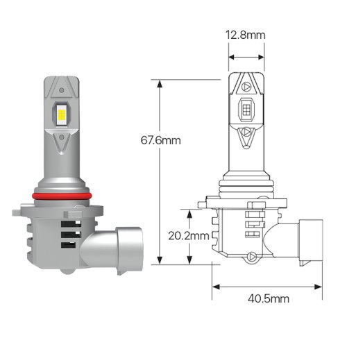 HB4 9006 Led izzó ventillátorral 2db - Image 2