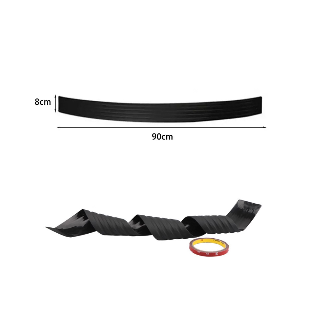 Gumis védő csík – lökhárító és csomagtérajtó védelmére, fekete PVC, 90 cm 3 Gumis védő csík – lökhárító és csomagtérajtó védelmére, fekete PVC, 90 cm - Image 3