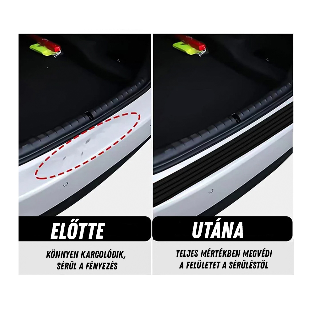 Gumis védő csík – lökhárító és csomagtérajtó védelmére, fekete PVC, 90 cm 2 Gumis védő csík – lökhárító és csomagtérajtó védelmére, fekete PVC, 90 cm - Image 2