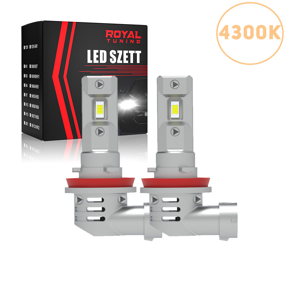 H11 Led izzó ventillátorral 2db 4300K 1 H11 Led izzó ventillátorral 2db 4300K