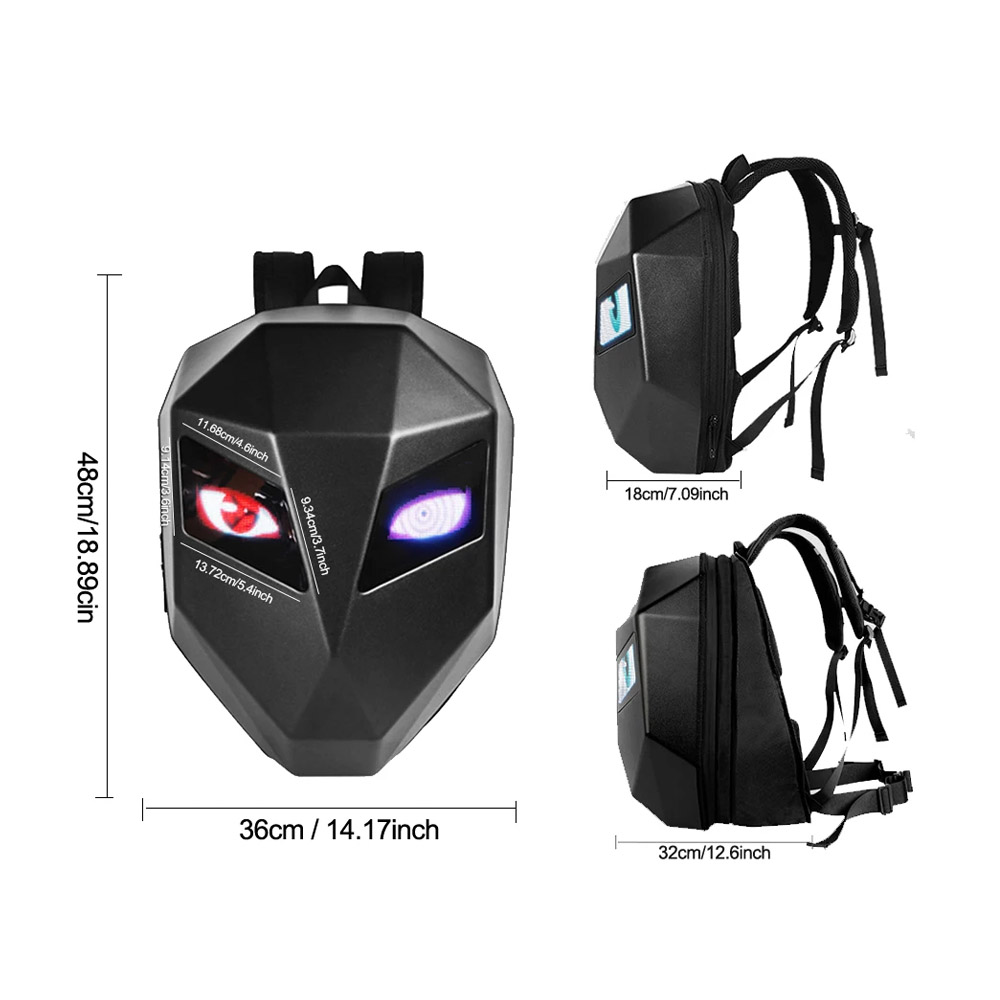 LED kijelzős motoros hátizsák – Bluetooth APP vezérléssel, RGB kijelzővel 10 LED kijelzős motoros hátizsák – Bluetooth APP vezérléssel, RGB kijelzővel - Image 10