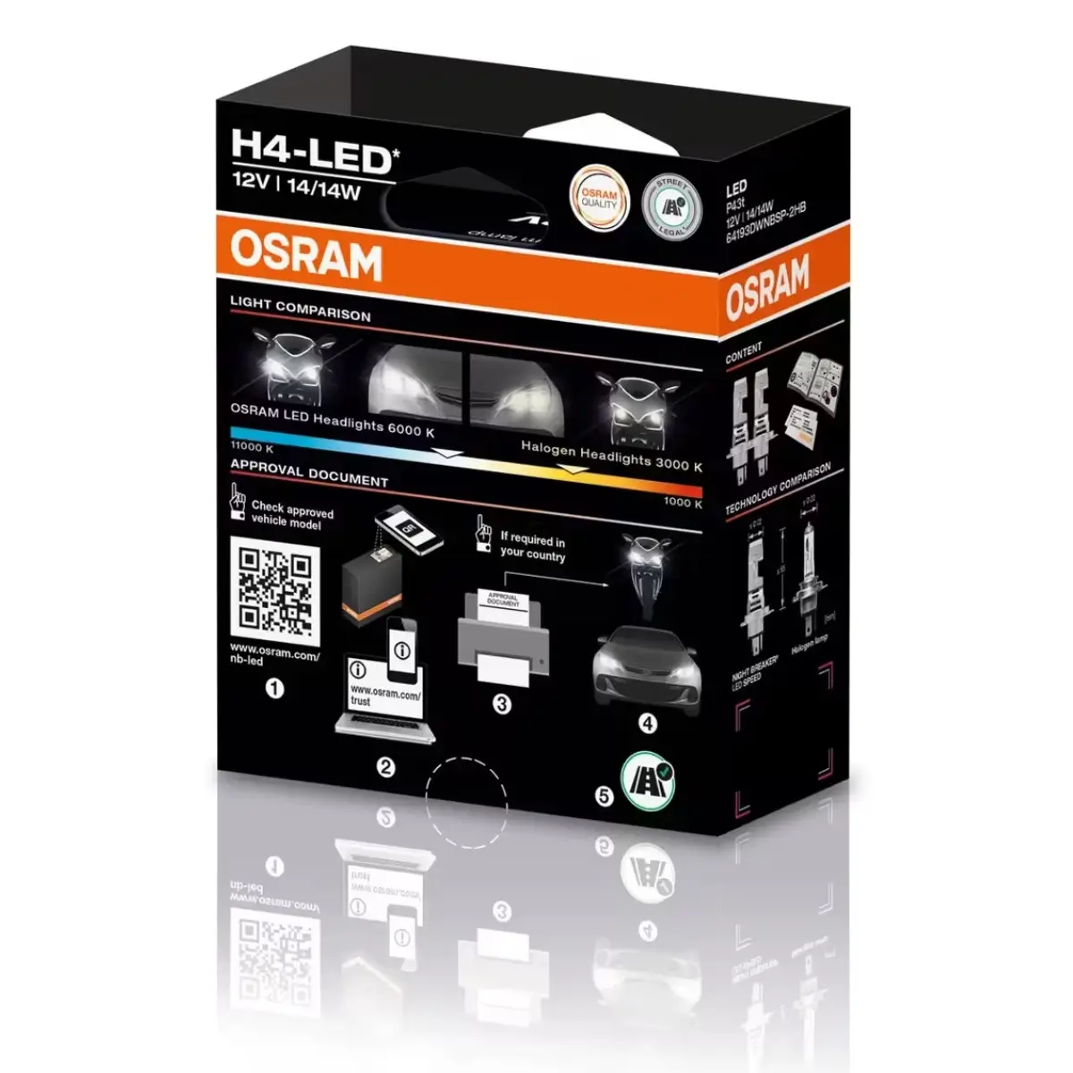 Osram Night Breaker LED Speed H4 +450% 2db/csomag 3 Osram Night Breaker LED Speed H4 +450% 2db/csomag - Image 3