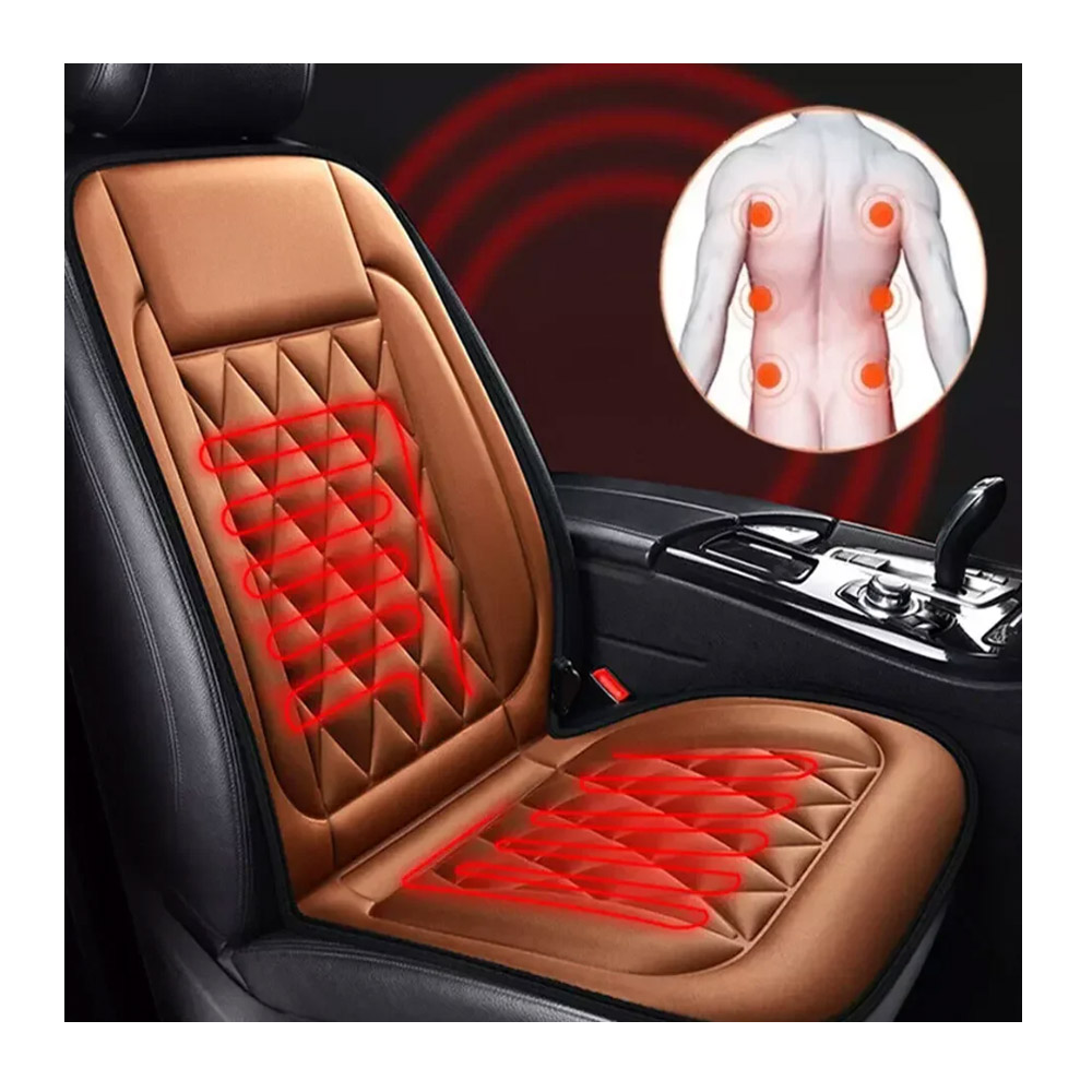 Fűthető üléshuzat 1db barna színű 2 Fűthető üléshuzat 1db barna színű - Image 2