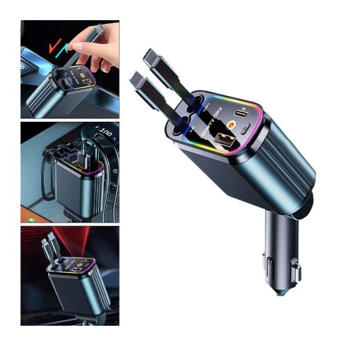 Home 23 Kihúzható autós gyorstöltő 4 az 1-ben