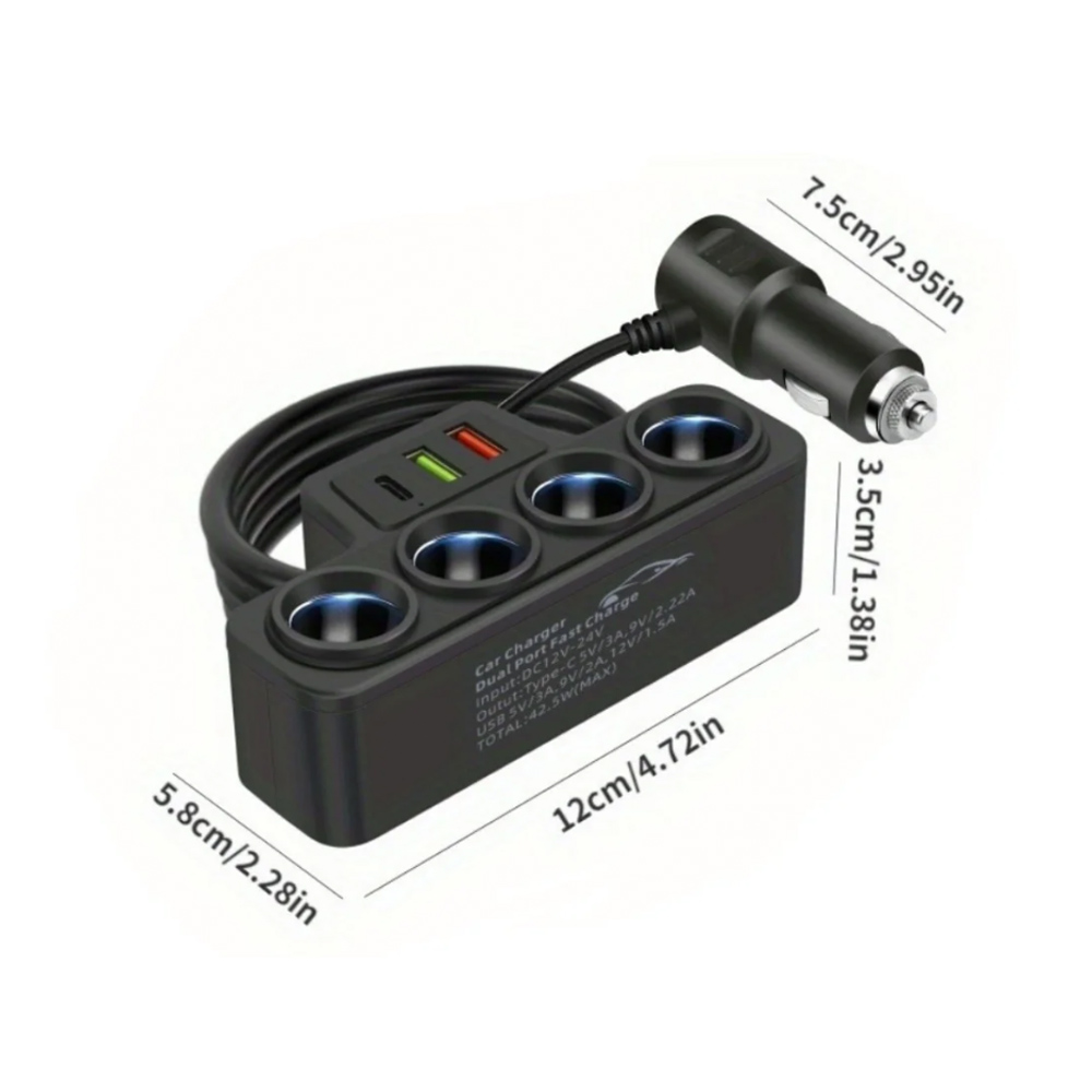 Szivargyujtó elosztó és töltő 4port 3 Szivargyujtó elosztó és töltő 4port - Image 3