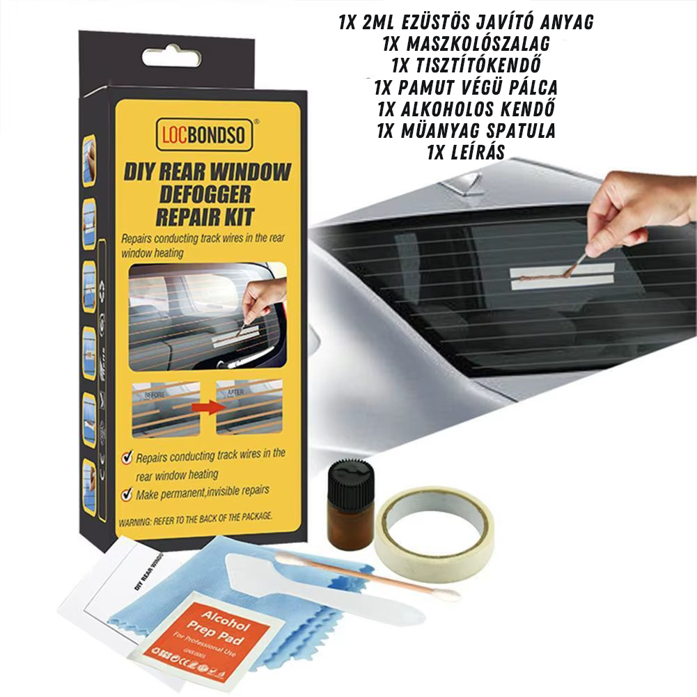 Hátsó szélvédő fűtőszál javító készlet – ablakfűtés javításhoz 2 Hátsó szélvédő fűtőszál javító készlet – ablakfűtés javításhoz - Image 2