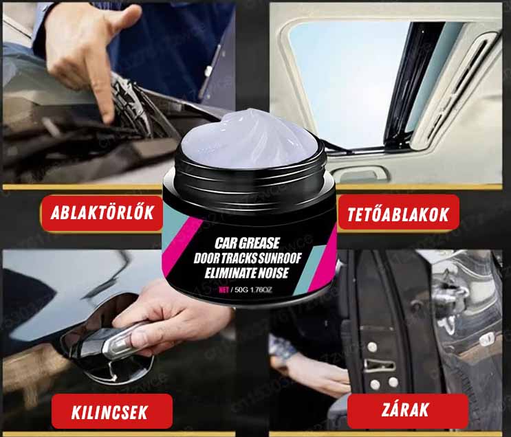 Autóipari kenőzsír – napfénytető sínhez, gumi tömítésekhez, karbantartáshoz 2 Autóipari kenőzsír – napfénytető sínhez, gumi tömítésekhez, karbantartáshoz - Image 2