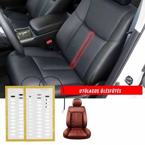 Univerzális beépíthető ülésfűtés szett – 1 üléshez, 12V, HI/LO kapcsolóval