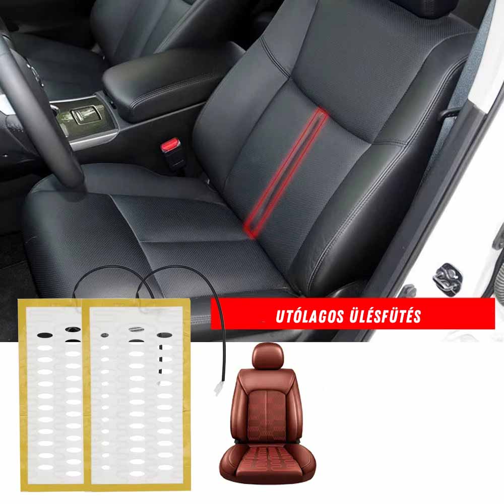 Univerzális beépíthető ülésfűtés szett – 1 üléshez, 12V, HI/LO kapcsolóval 1 Univerzális beépíthető ülésfűtés szett – 1 üléshez, 12V, HI/LO kapcsolóval