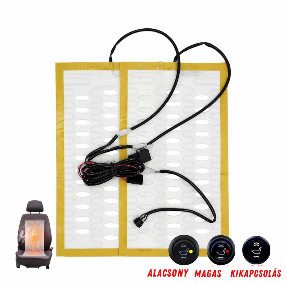 Univerzális beépíthető ülésfűtés szett – 1 üléshez, 12V, HI/LO kapcsolóval 2 Univerzális beépíthető ülésfűtés szett – 1 üléshez, 12V, HI/LO kapcsolóval - Image 2
