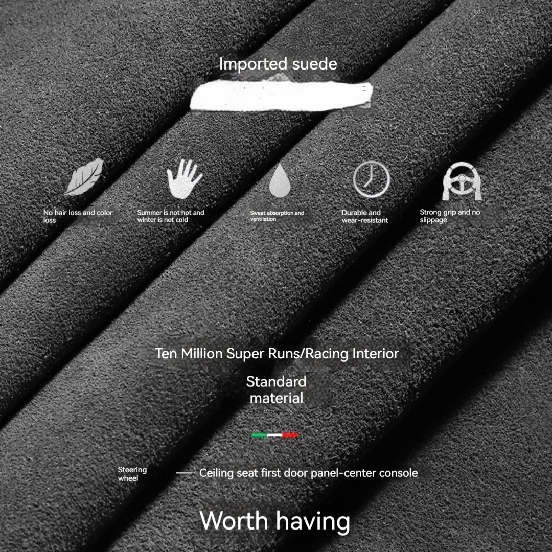 Kormányvédő alkantara stílusú 2 Kormányvédő alkantara stílusú - Image 2