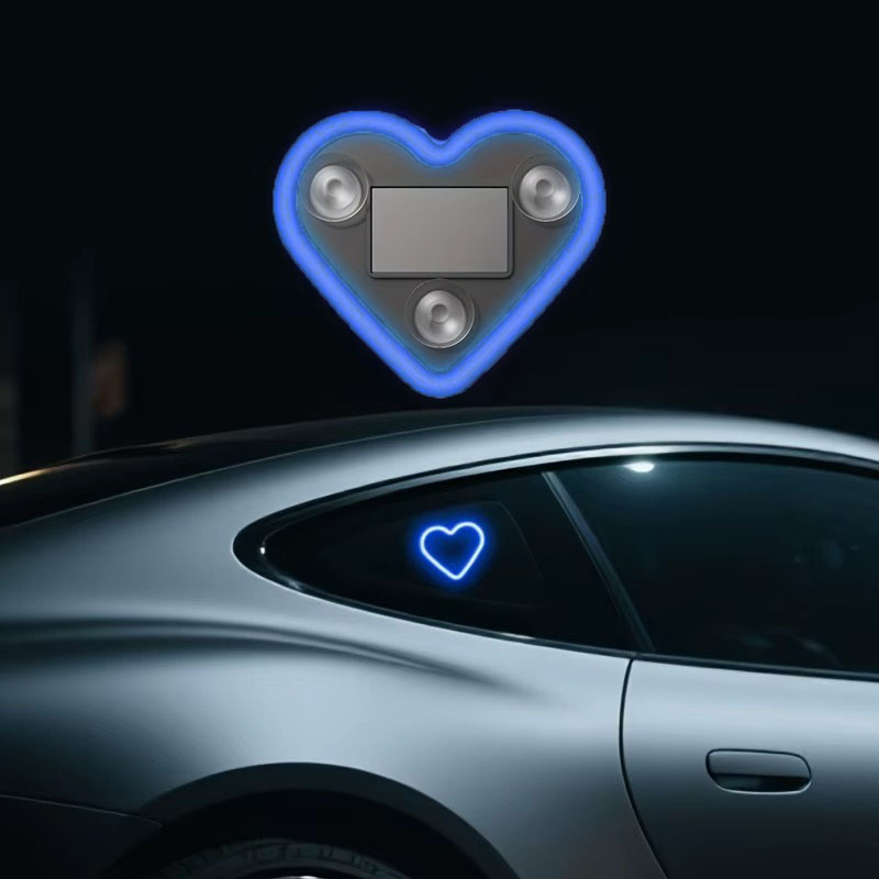 LED szivecske autóablak hangulatfény sötétkék 1 LED szivecske autóablak hangulatfény sötétkék