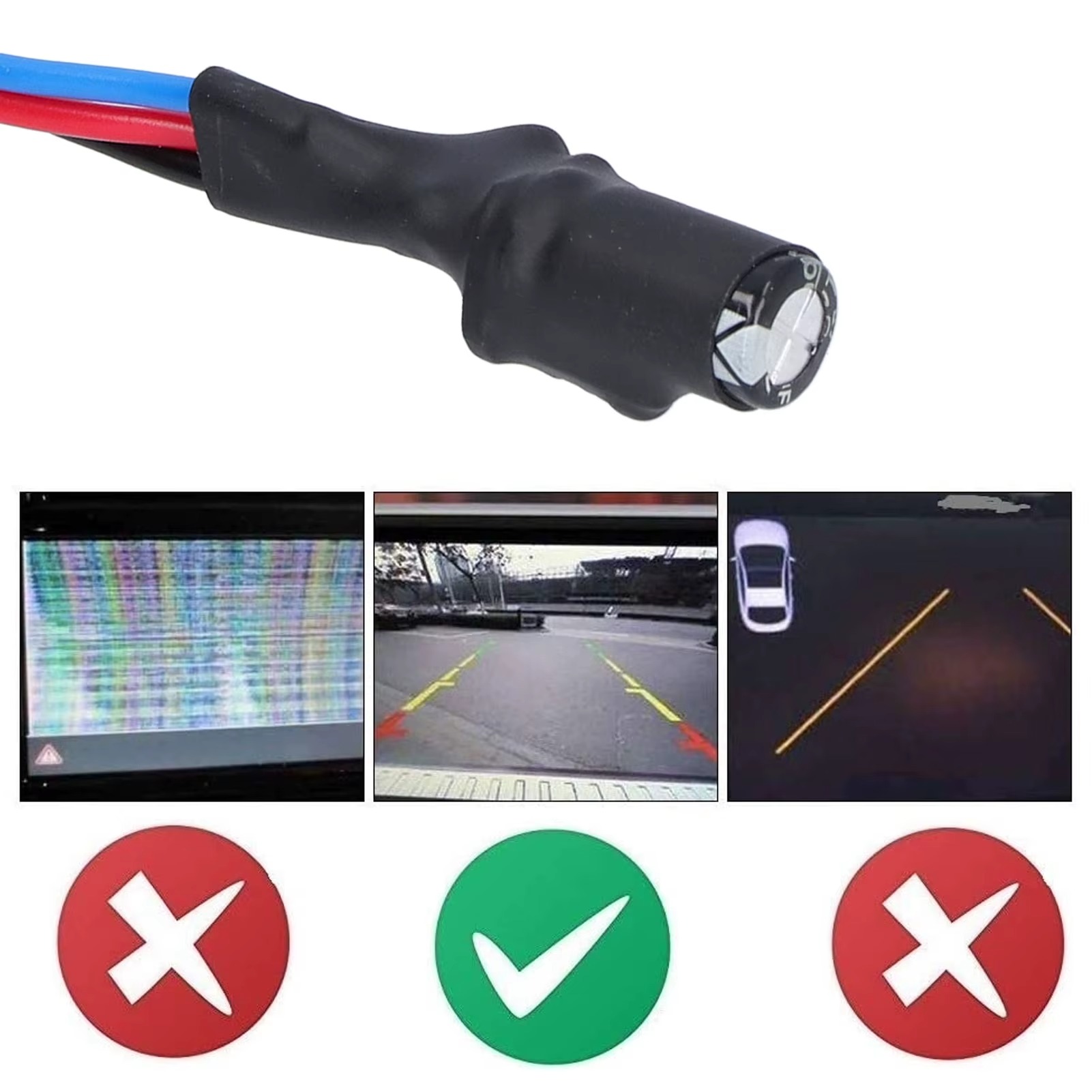 Tolatókamera jelstabilizáló szűrőkábel 12V 1 Tolatókamera jelstabilizáló szűrőkábel 12V