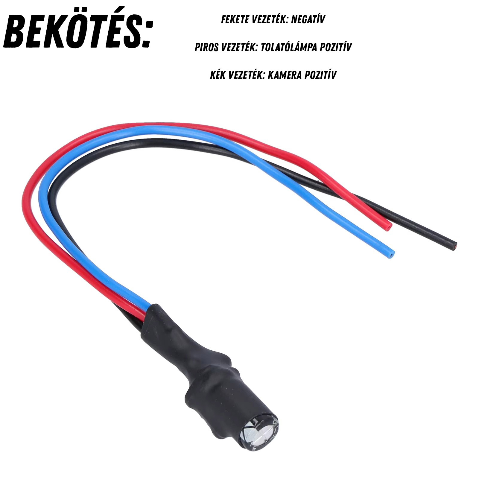 Tolatókamera jelstabilizáló szűrőkábel 12V 2 Tolatókamera jelstabilizáló szűrőkábel 12V - Image 2