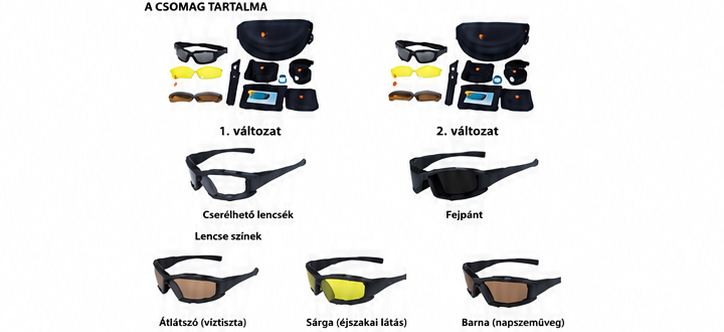 Taktikai sportszemüveg – polarizált, szél- és porálló 4 Taktikai sportszemüveg – polarizált, szél- és porálló - Image 4