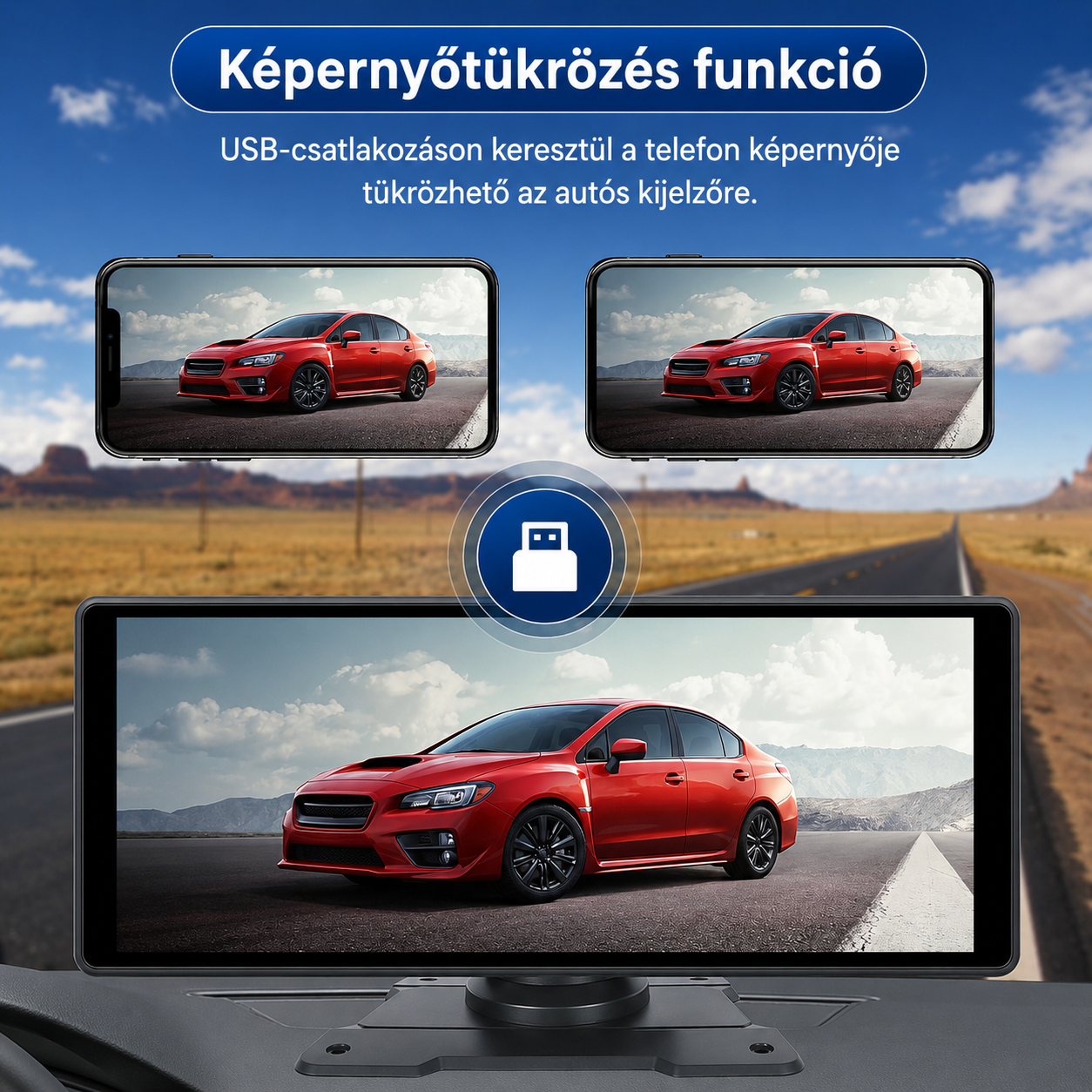Magyar nyelvű Android Autó és CarPlay Multimédia rendszer - 12V 2 Magyar nyelvű Android Autó és CarPlay Multimédia rendszer - 12V - Image 2