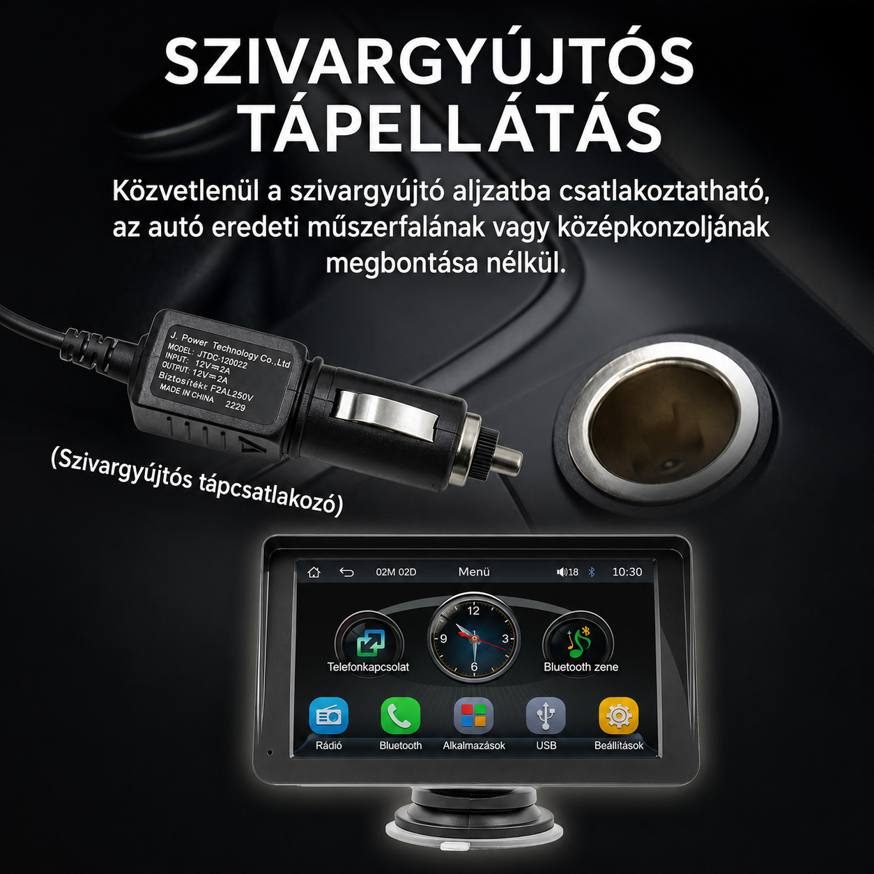 Magyar nyelvű Android Autó és CarPlay Multimédia rendszer - 12V 3 Magyar nyelvű Android Autó és CarPlay Multimédia rendszer - 12V - Image 3