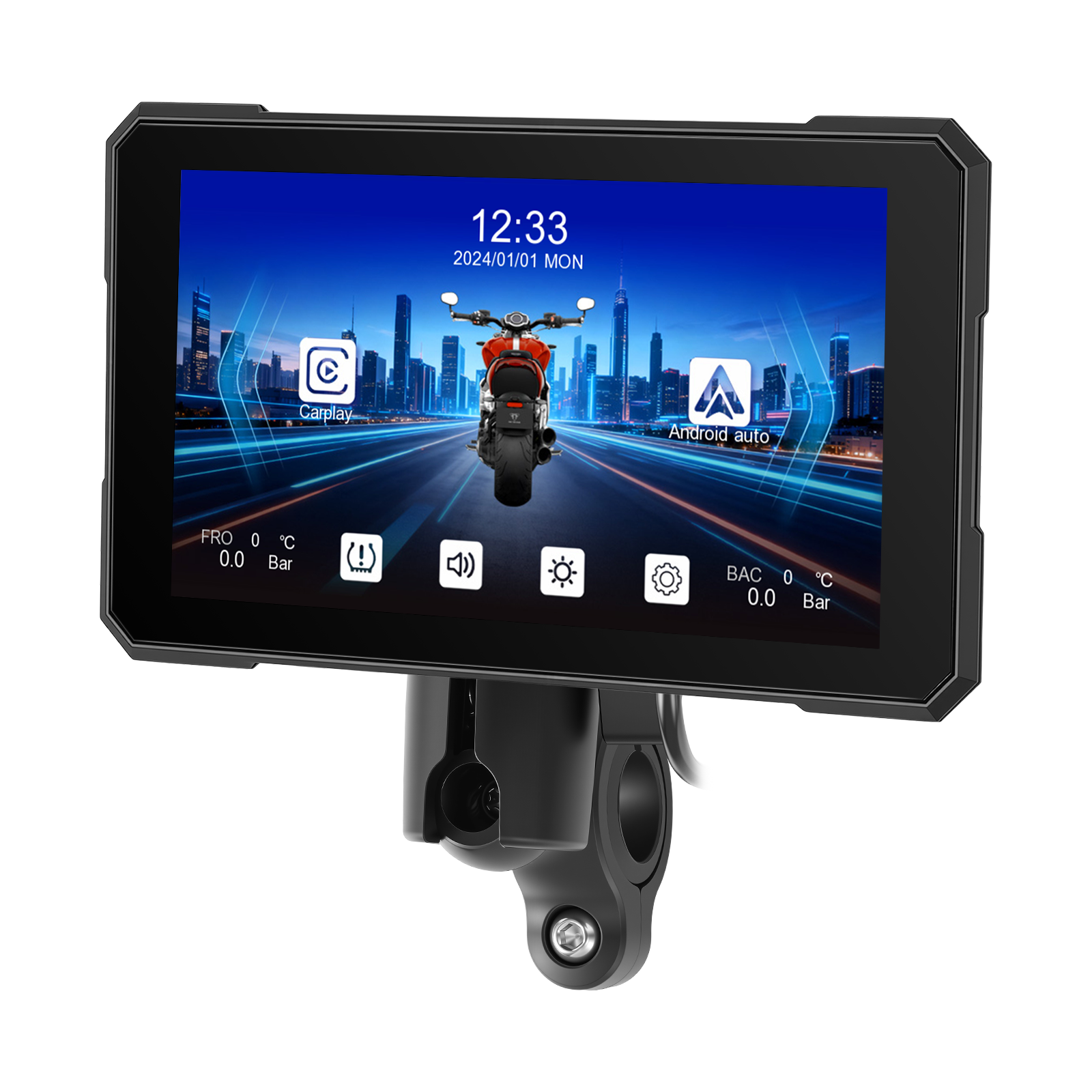 Motoros CarPlay kijelző 5" – Vezeték nélküli Apple CarPlay és Android Auto 3 Motoros CarPlay kijelző 5" – Vezeték nélküli Apple CarPlay és Android Auto - Image 3
