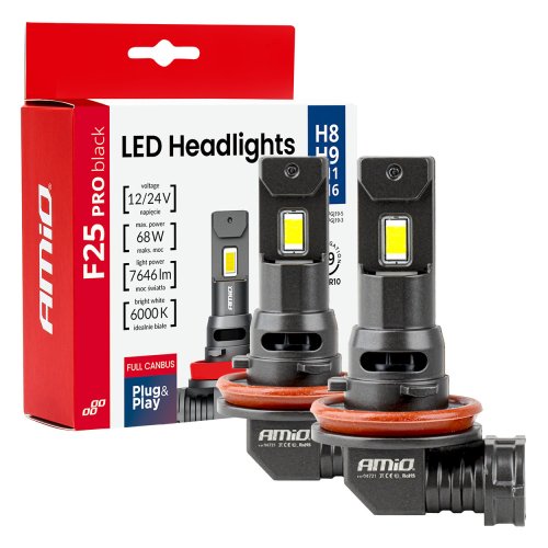 Home 16 H11 LED F25 PRO BLACK Series – 12/24V FULL CANBUS