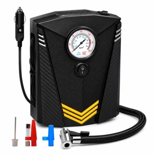 Home 16 Szivargyújtós autós levegőkompresszor szett 12 V – 10 bar (150 PSI)