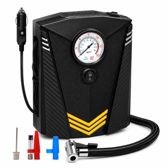 Szivargyújtós autós levegőkompresszor szett 12 V – 10 bar (150 PSI) 1 Szivargyújtós autós levegőkompresszor szett 12 V – 10 bar (150 PSI)