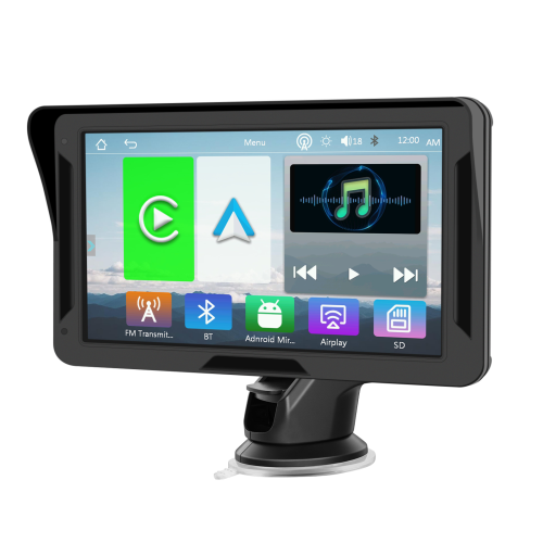 Autós CarPlay és Android Auto kijelző – magyar nyelvű 7" szélvédőre és műszerfalra