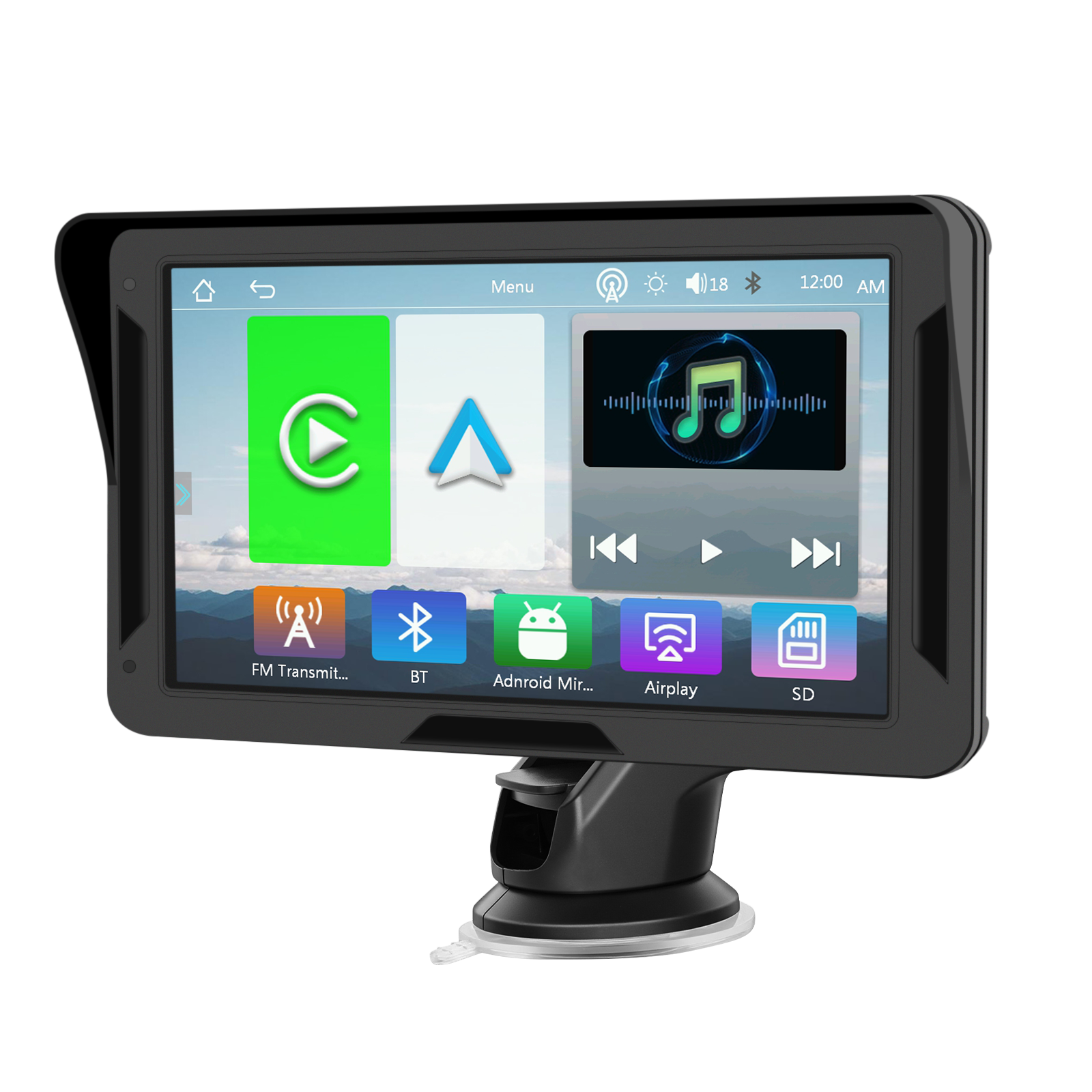 Autós CarPlay és Android Auto kijelző – magyar nyelvű 7" szélvédőre és műszerfalra 1 Autós CarPlay és Android Auto kijelző – magyar nyelvű 7" szélvédőre és műszerfalra