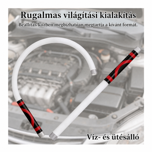 Hajlítható LED szerelőlámpa 56 cm – 5W, akkumulátoros, vízálló