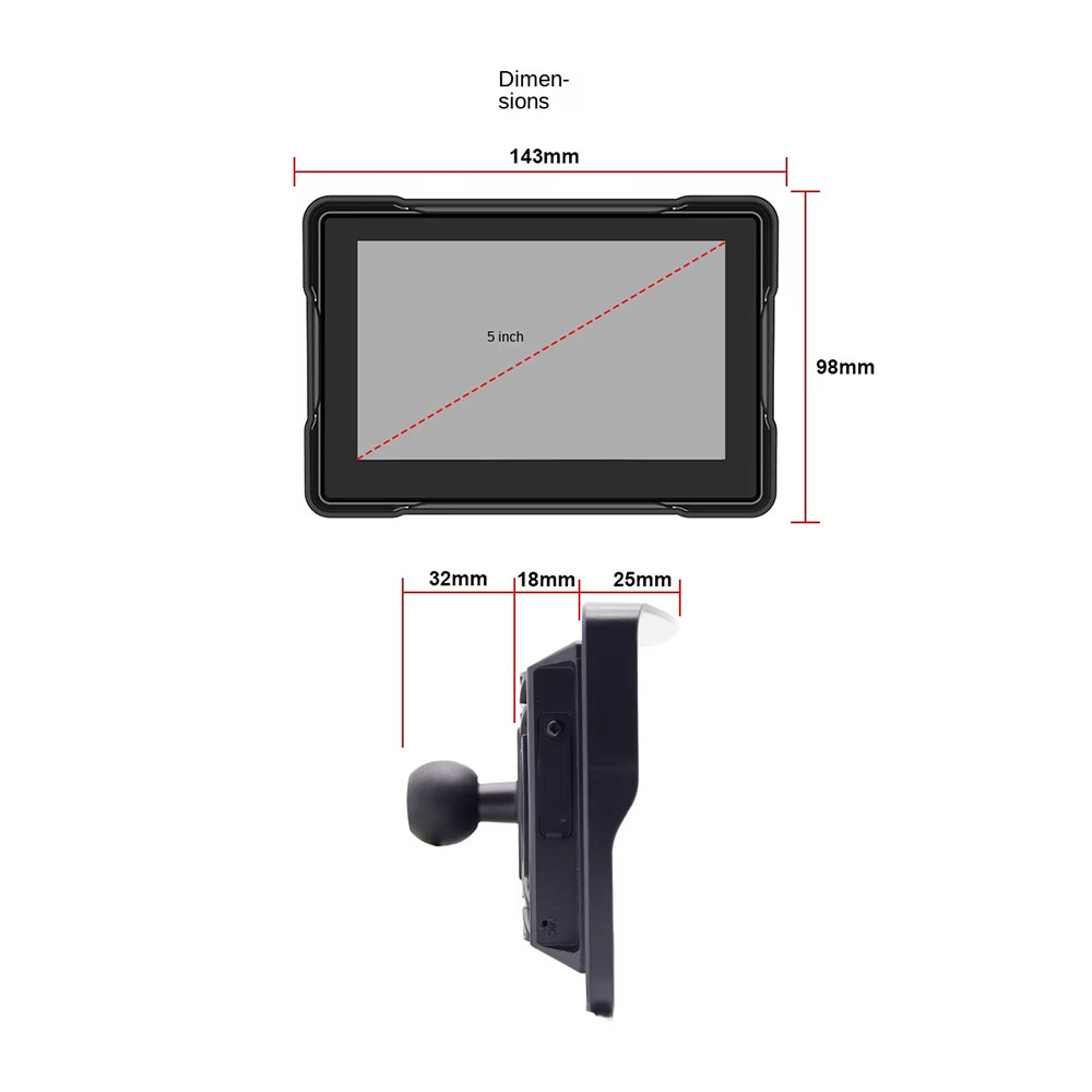 Motoros CarPlay kijelző 5" – Vezeték nélküli Apple CarPlay és Android Auto, 2 kamerával 5 Motoros CarPlay kijelző 5" – Vezeték nélküli Apple CarPlay és Android Auto, 2 kamerával - Image 5