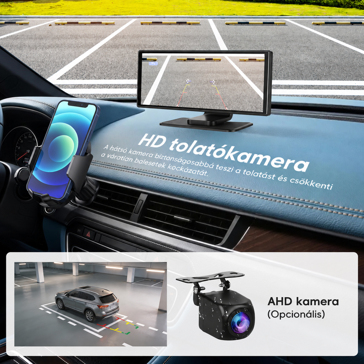 Autós CarPlay és Android Auto kijelző – magyar nyelvű 10,26" 4K DVR, első és tolatókamerával WIFI-s 5 Autós CarPlay és Android Auto kijelző – magyar nyelvű 10,26" 4K DVR, első és tolatókamerával WIFI-s - Image 5