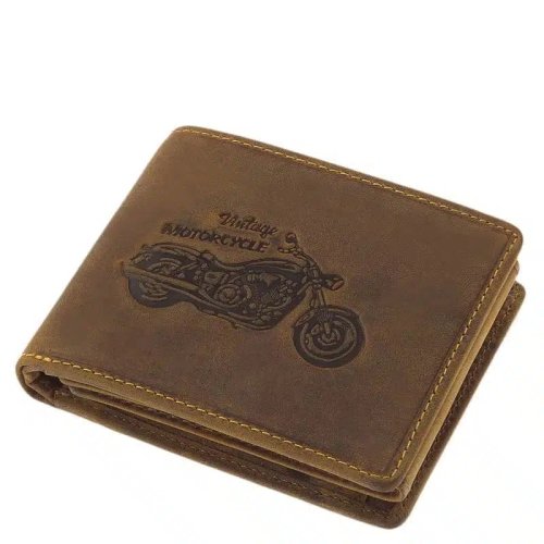 Home 15 Prémium bőr motoros pénztárca – chopper mintával