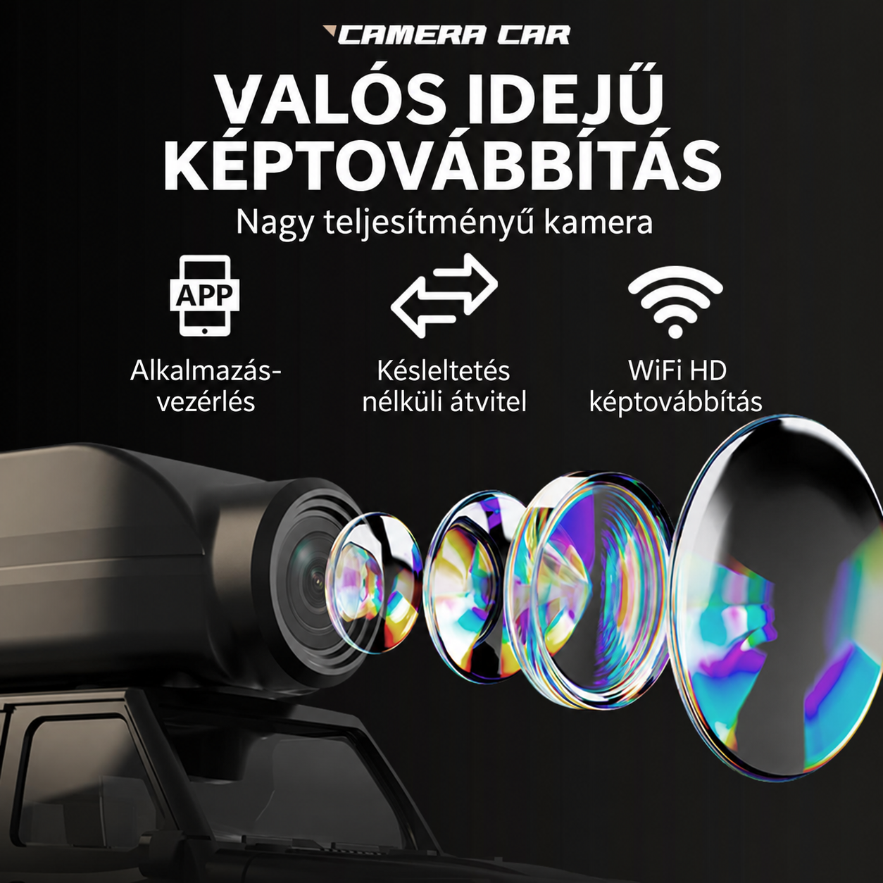 Kamerás távirányítós mini terepjáró – LED világítással, APP vezérléssel 2 Kamerás távirányítós mini terepjáró – LED világítással, APP vezérléssel - Image 2